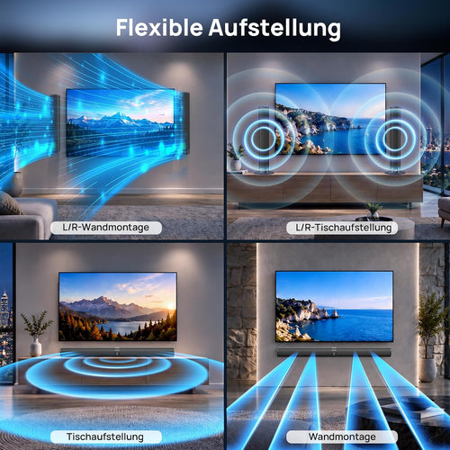 GarageRock 31″ Soundbar All-in-One, 2-in-1 Abnehmbare Sound Bar für TV