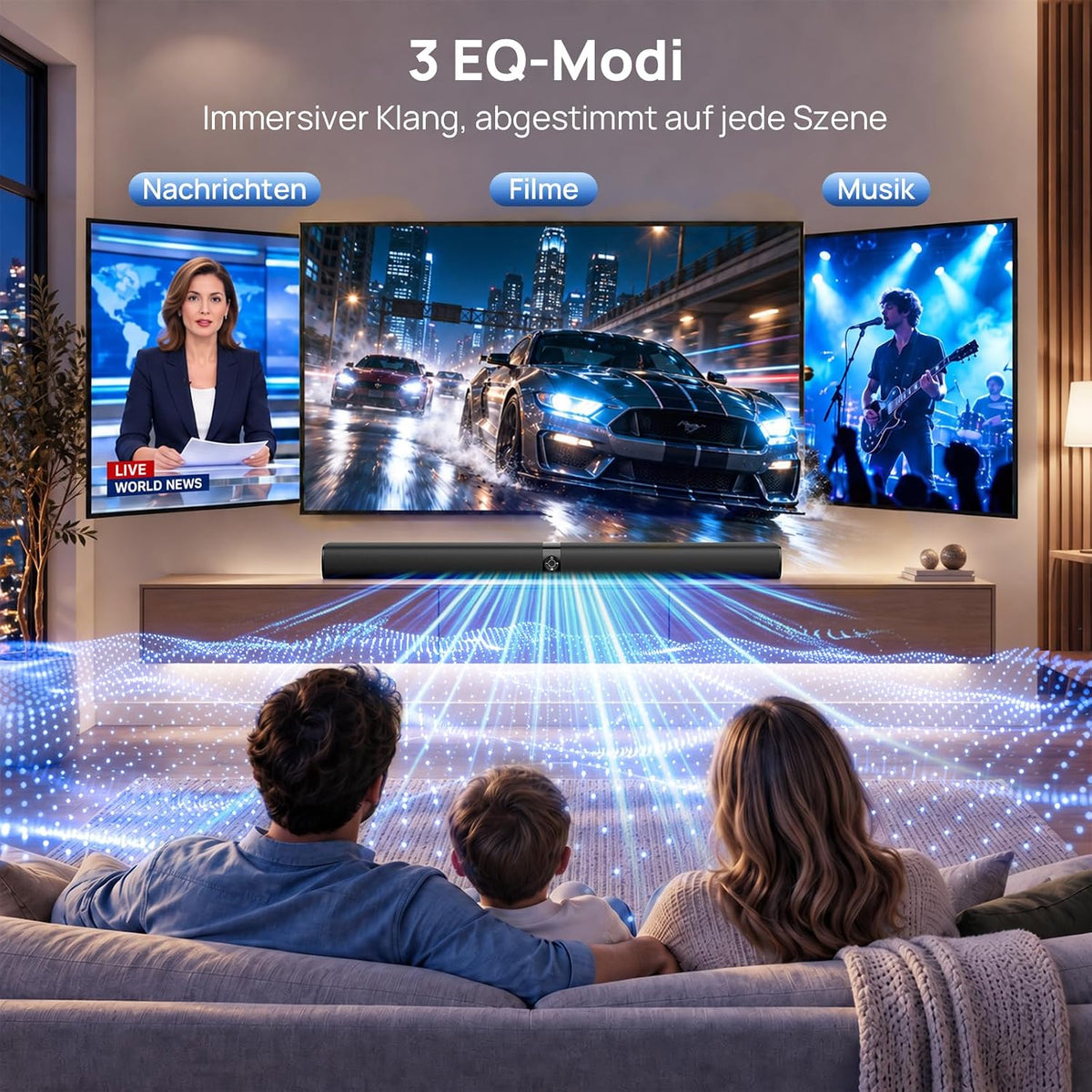 GarageRock 31″ Soundbar All-in-One, 2-in-1 Abnehmbare Sound Bar für TV