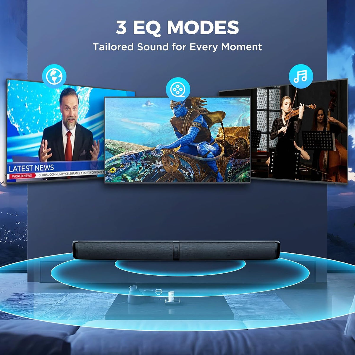 GarageRock Floorstanding Speaker Soundbar for TV, 90W Soundbar, 2-in-1 Detachable Sound Bar for TV, Bluetooth TV Speaker with ARC/Optical/AUX Connect, Home Theater Sound for TV/PC/Projectors/Gift